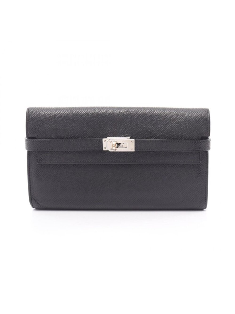 Hermes Bifold Wallet Kelly Long Black